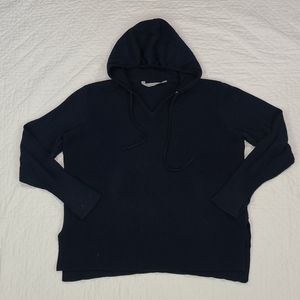 Athleta Womens Blue Hoodie Size XL Ribbed